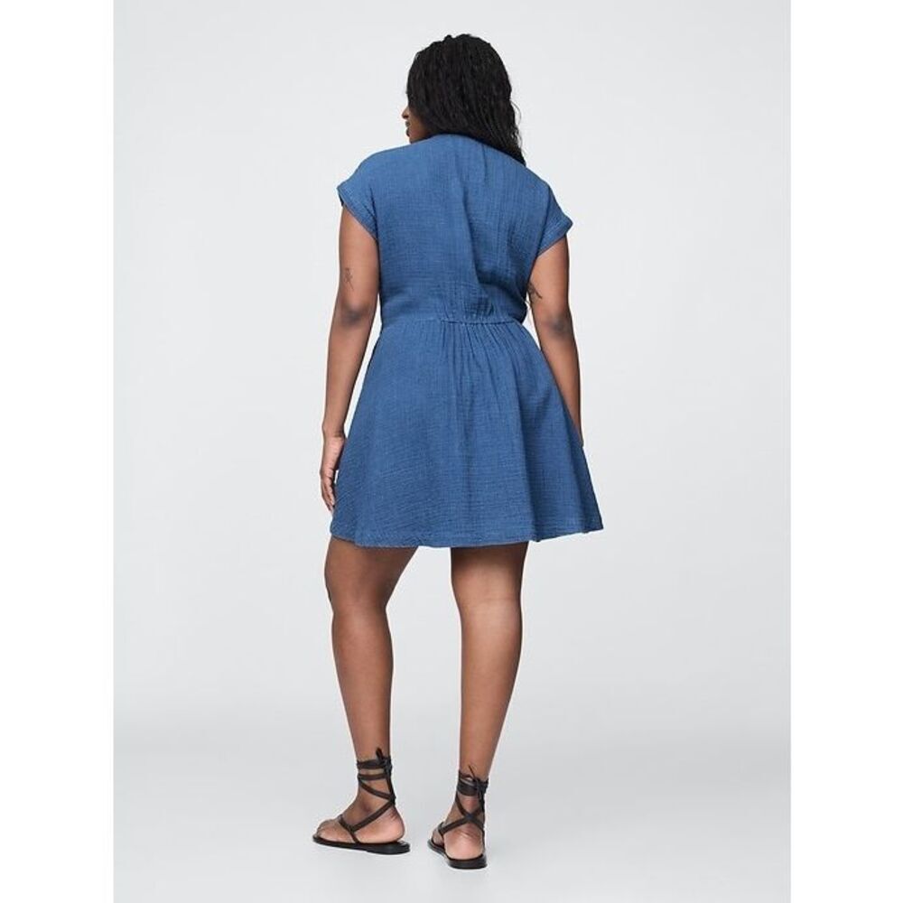 Gap Cotton Gauze Denim Mini Shirtdress Women’s dress Size small - Picture 9 of 12